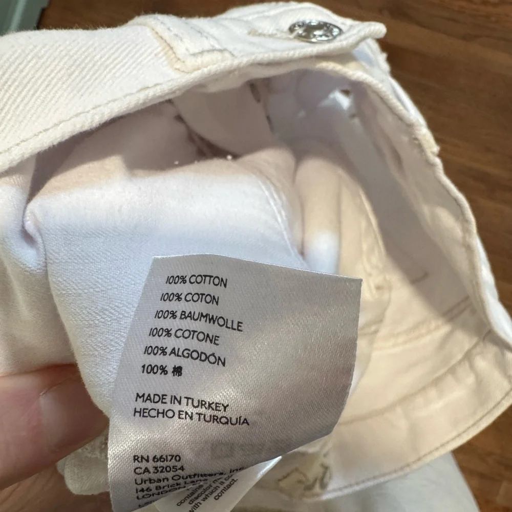 NWT Free People White Distressed Straight Leg Jeans
